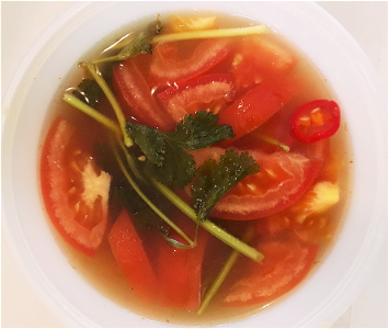 28. Pittige Thaise soep met kipfilet